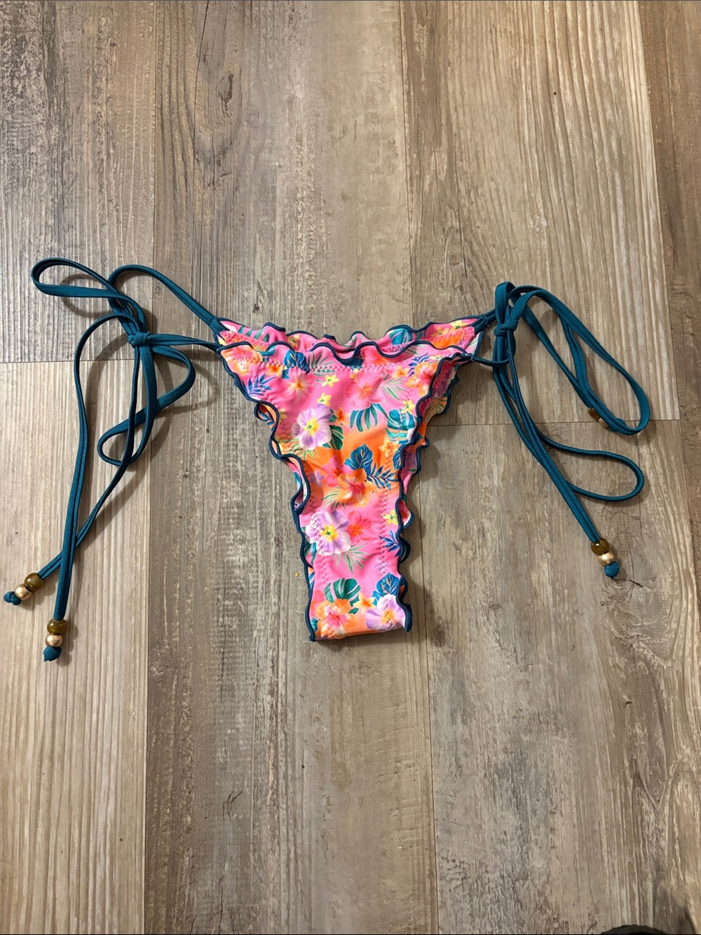 Kulani Kini Thong Tie Side Bikini Bottom-Summer Glow-XS